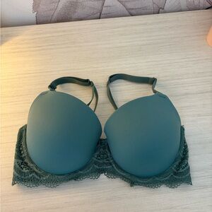 Auden Teal Lace Trim Bra